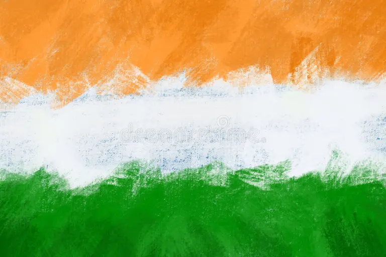 wall surface painted indian flag colours rough brush strokes abstract wall surface painted indian flag colours 237487273